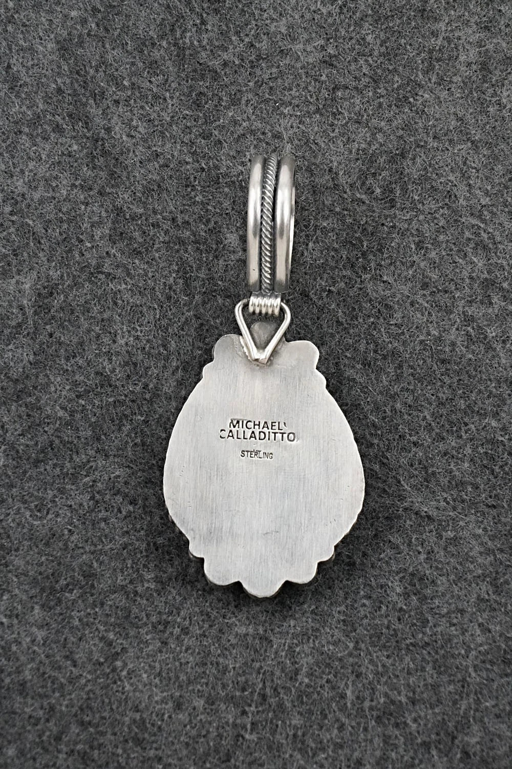 Turquoise & Sterling Silver Pendant - Michael Calladitto