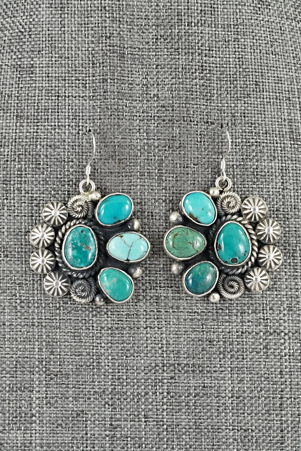 Turquoise & Sterling Silver Necklace and Earrings Set - Rosita Calladitto
