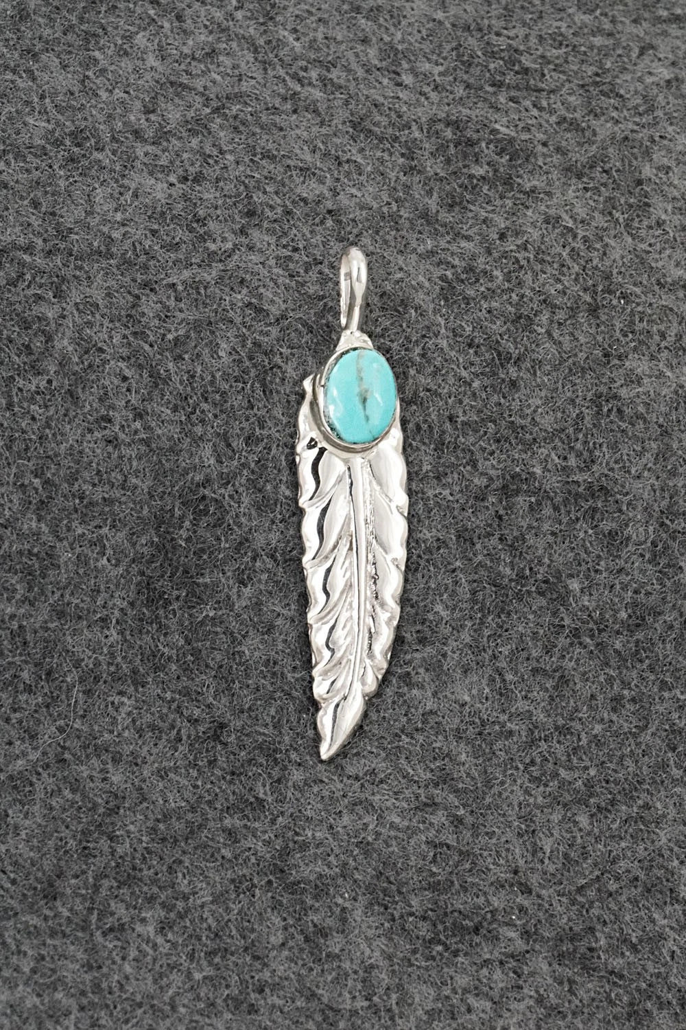 Turquoise & Sterling Silver Pendant - Joseph Martinez