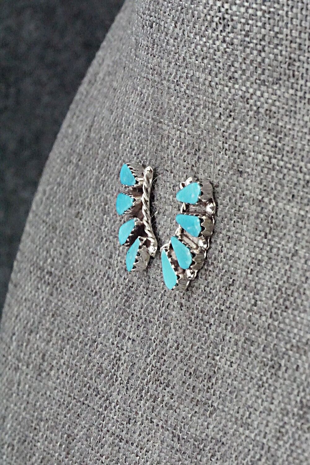 Turquoise & Sterling Silver Earrings - Diane Cachini