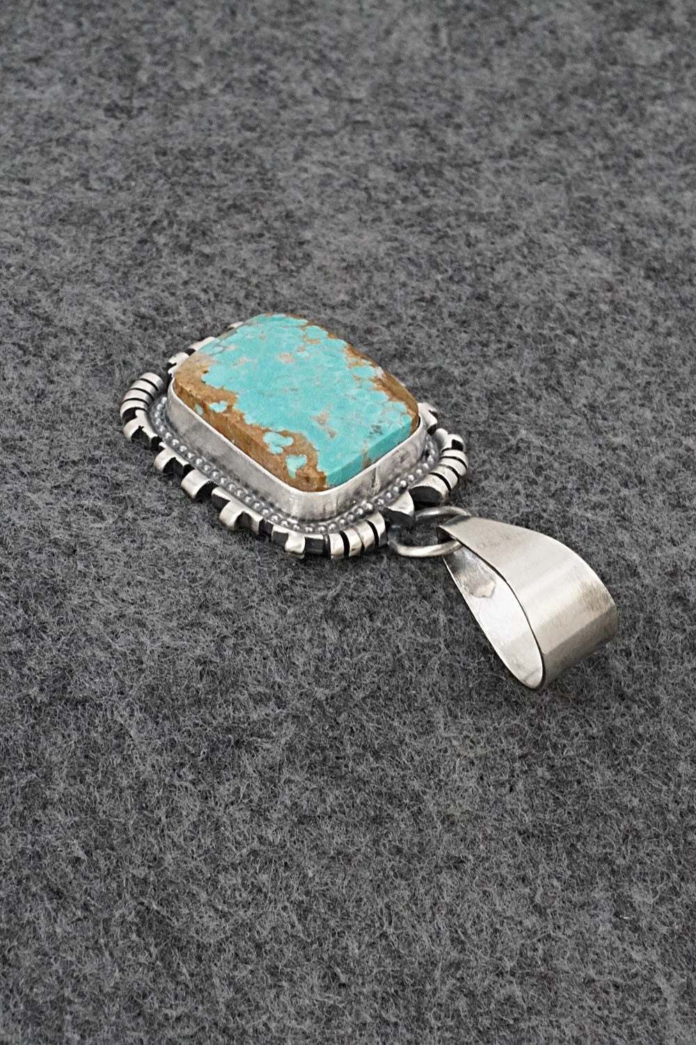 Turquoise & Sterling Silver Pendant - Randy Billy