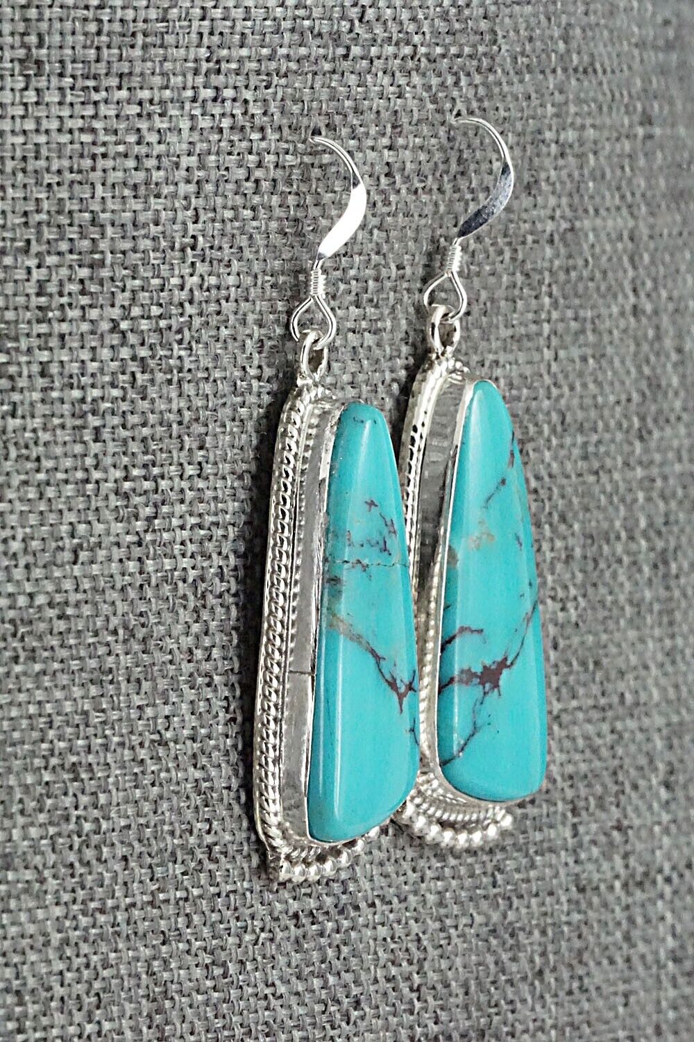 Turquoise & Sterling Silver Earrings - Verley Betone
