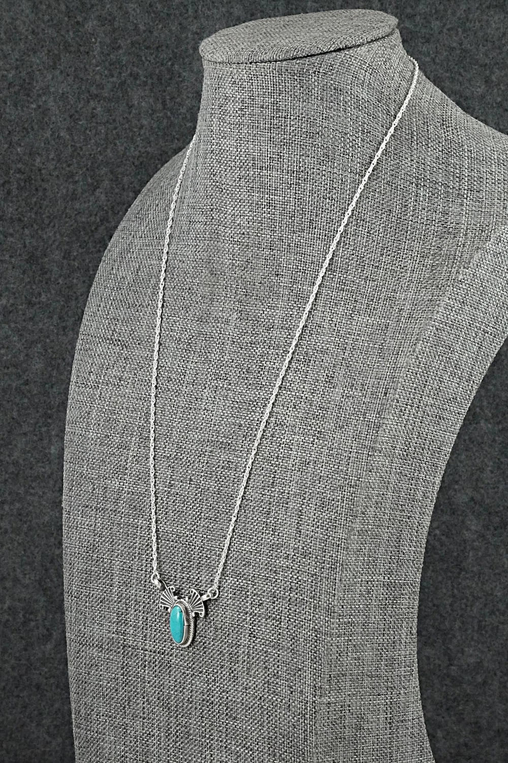 Turquoise & Sterling Silver Necklace - Verley Betone