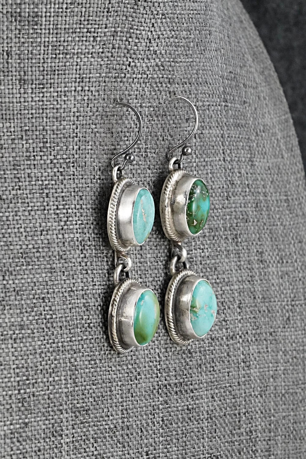 Turquoise & Sterling Silver Necklace and Earrings Set - Kathleen Livingston