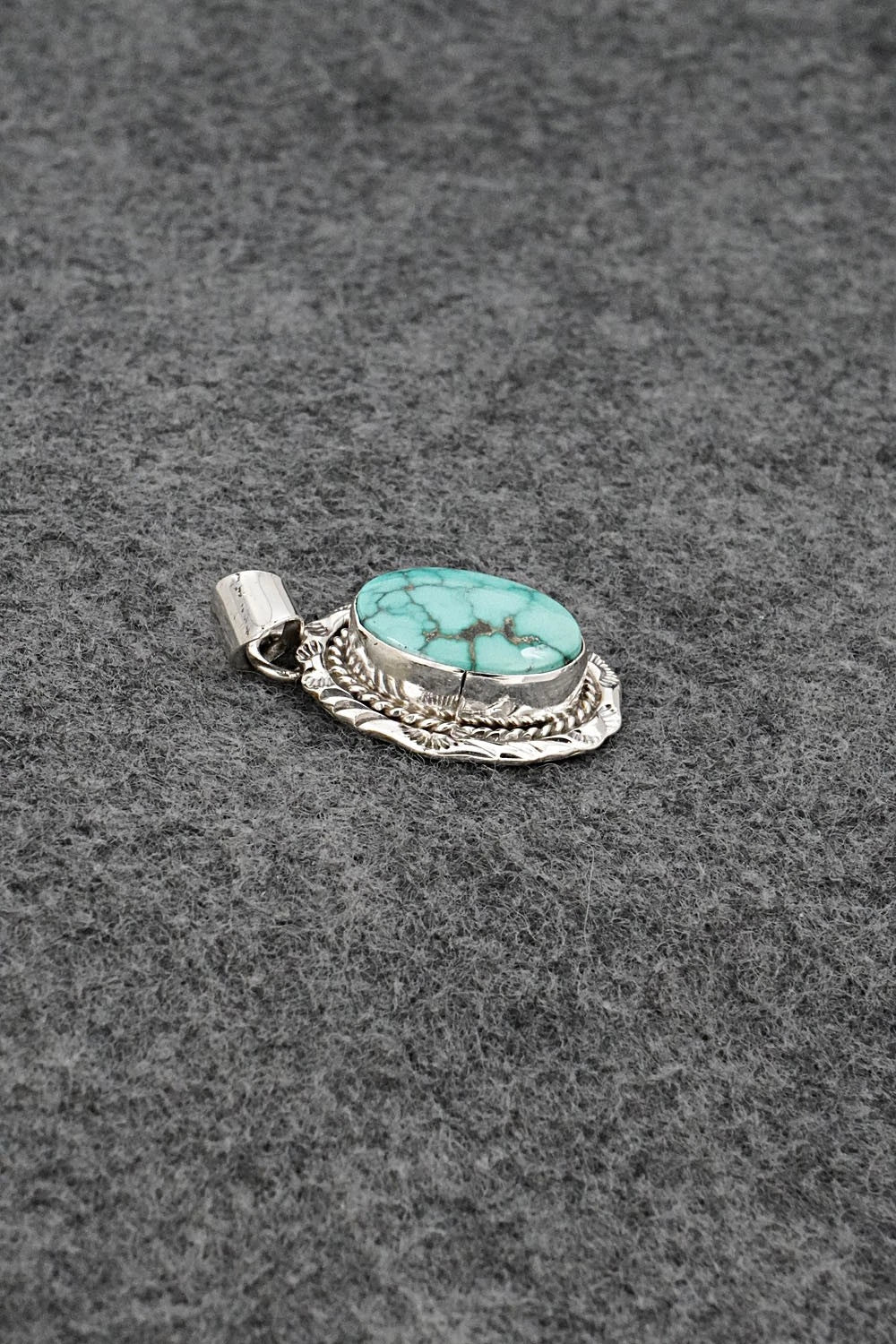 Turquoise and Sterling Silver Pendant - Gene Martinez