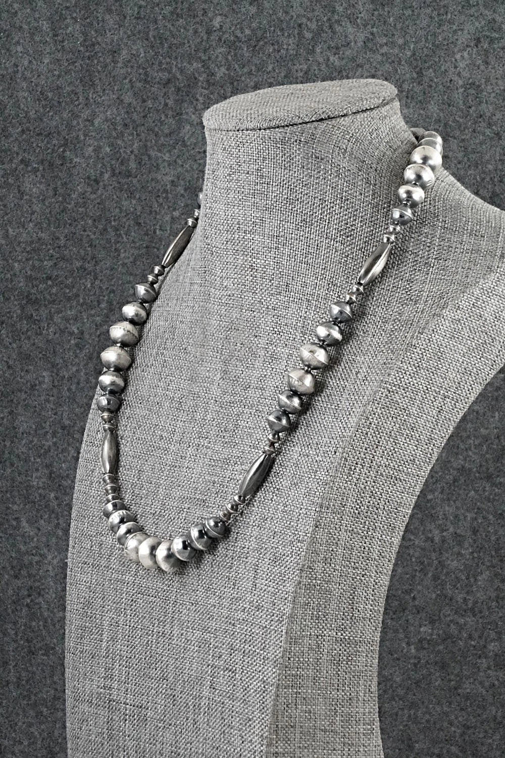 Sterling Silver Navajo Pearl Necklace 18" - Vintage