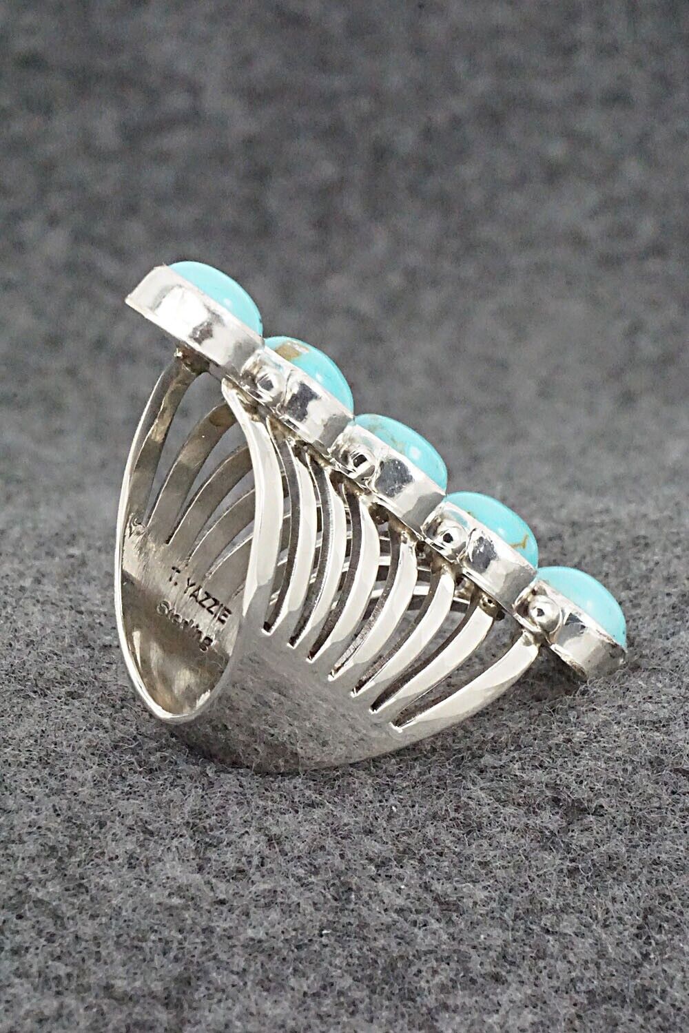 Turquoise & Sterling Silver Ring - Thomas Yazzie - Size 9