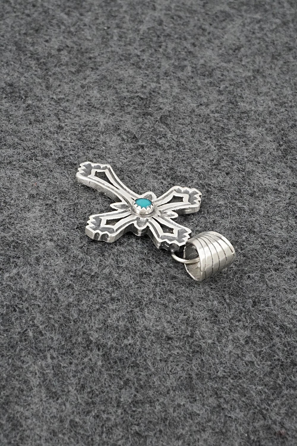 Turquoise & Sterling Silver Pendant - Robertson Martinez