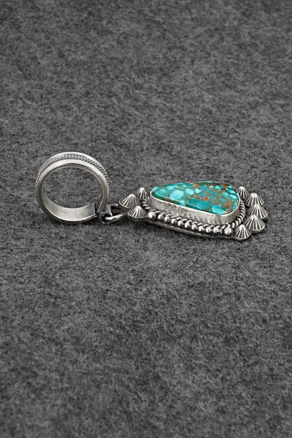 Turquoise & Sterling Silver Pendant - Michael Calladitto