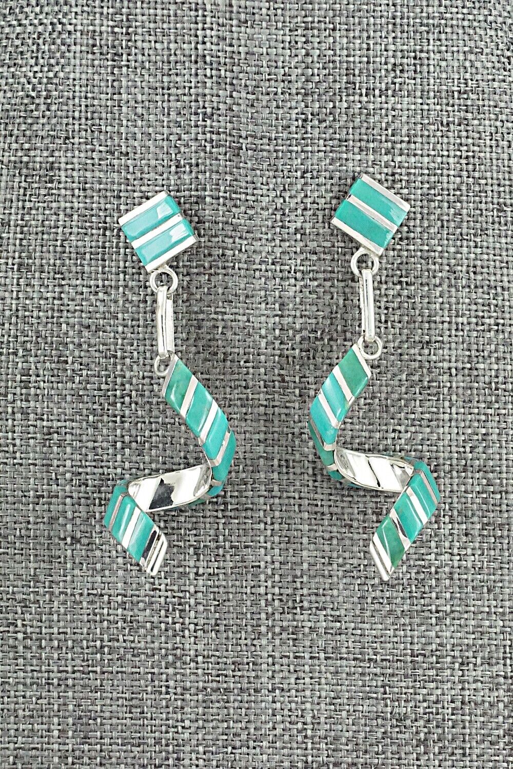 Turquoise & Sterling Silver Earrings - Shawn Shetya