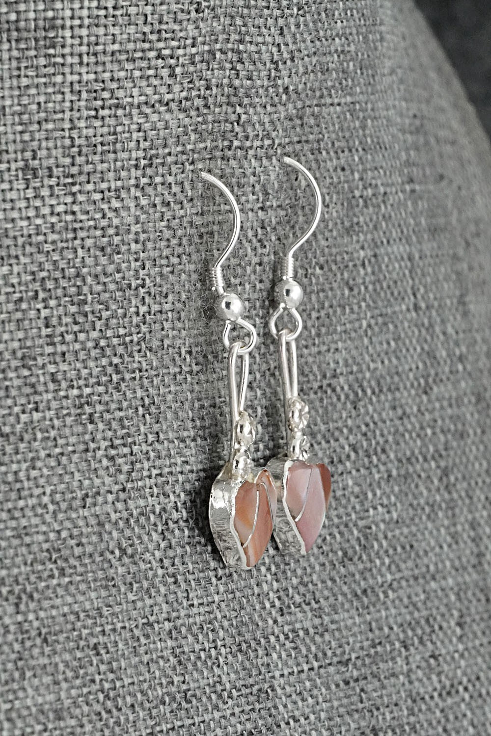 Mother of Pearl Inlay & Sterling Silver Earrings - Ola Eriacho