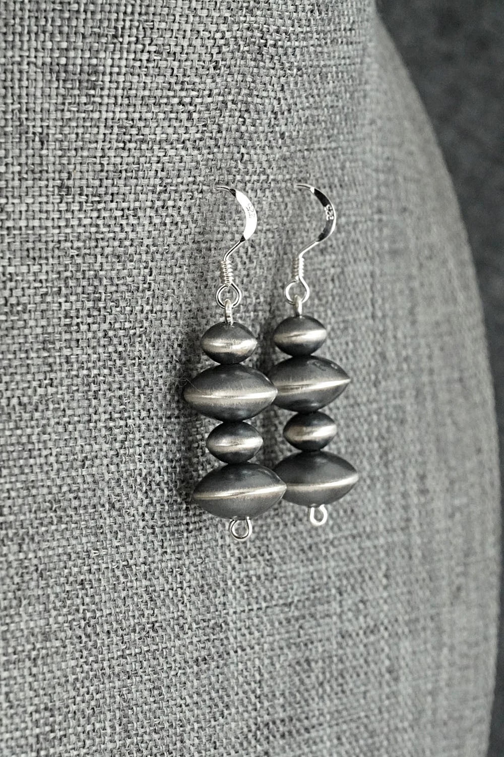Sterling Silver Navajo Pearl Earrings - Preston Haley
