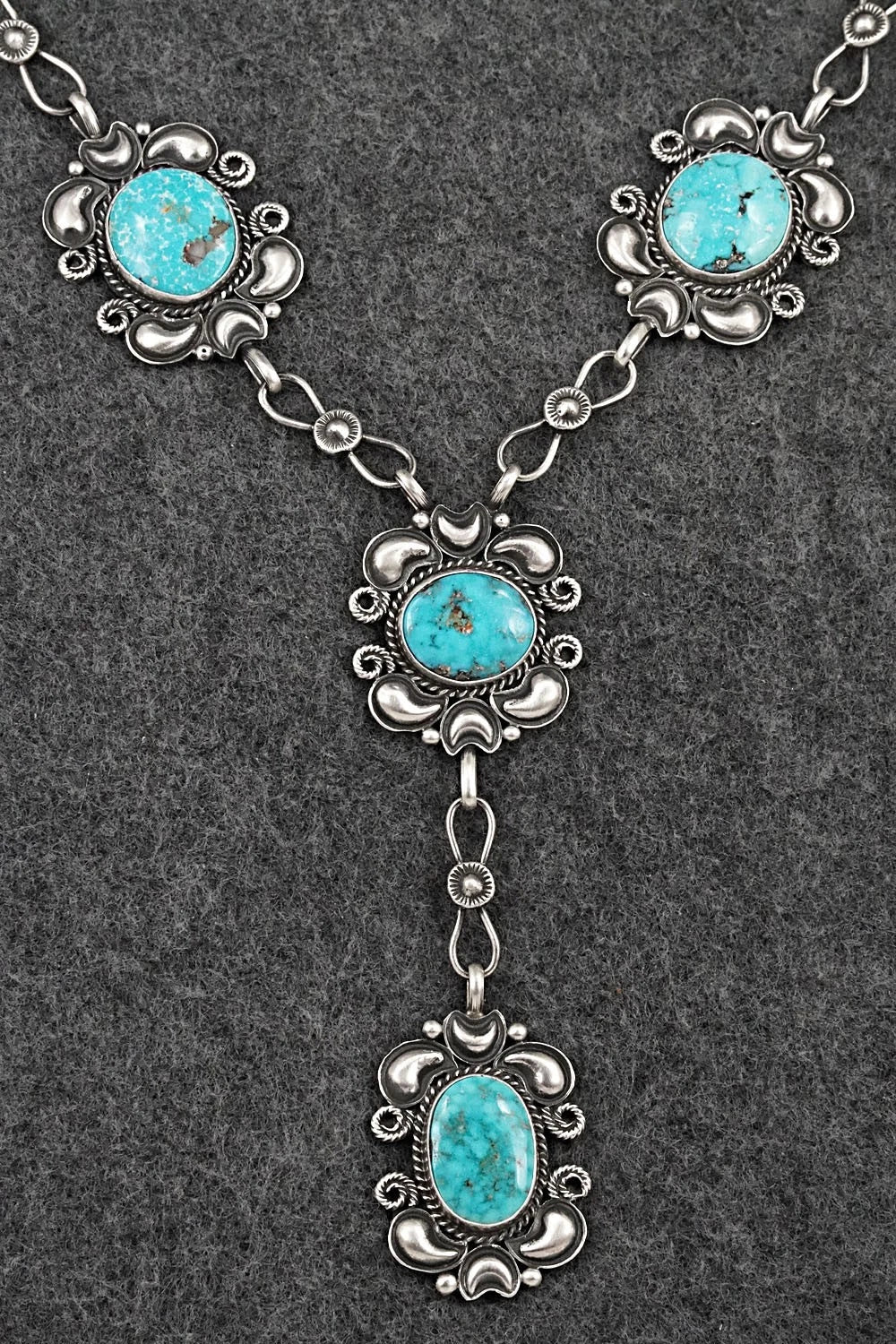 Turquoise & Sterling Silver Necklace - Derrick Gordon