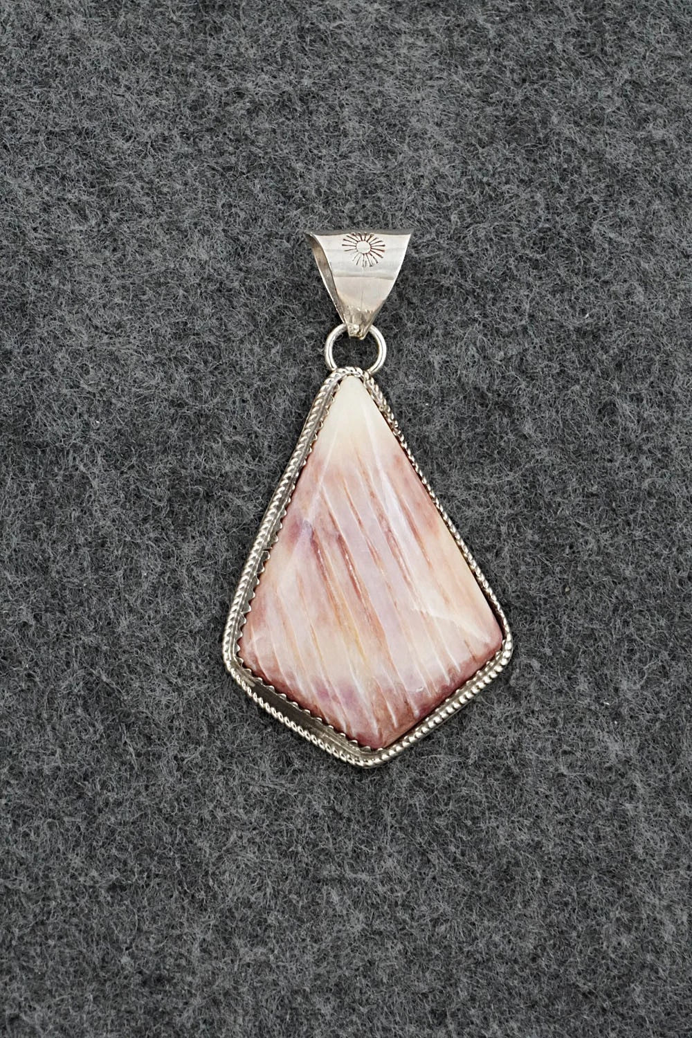 Spiny Oyster & Sterling Silver Pendant - Ernest Hawthorne