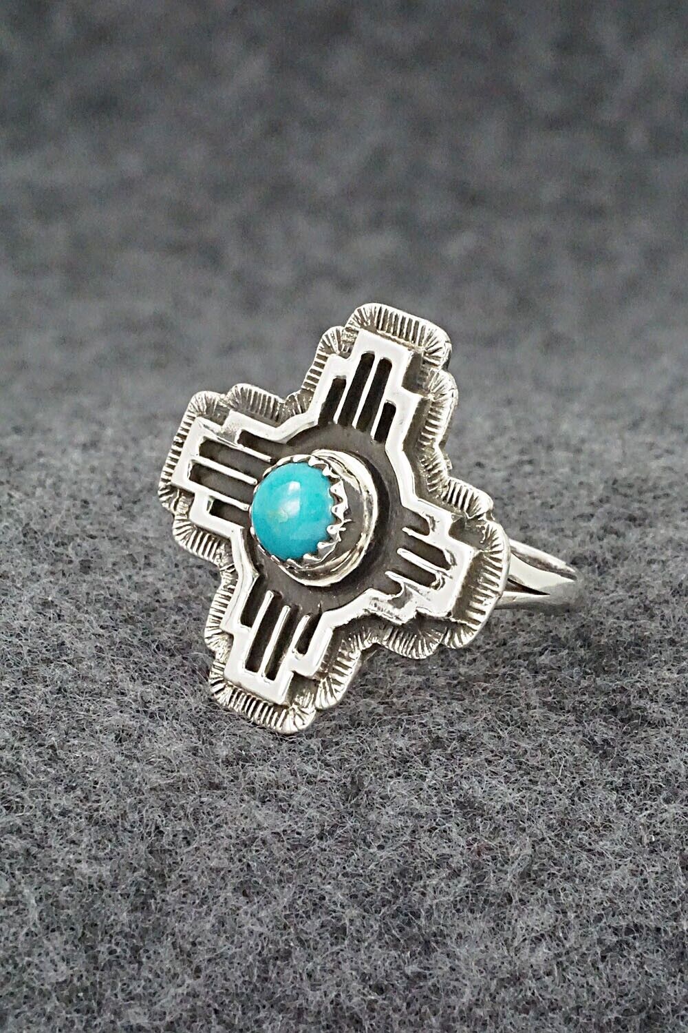 Turquoise and Sterling Silver Ring - Paige Gordon - Size 7