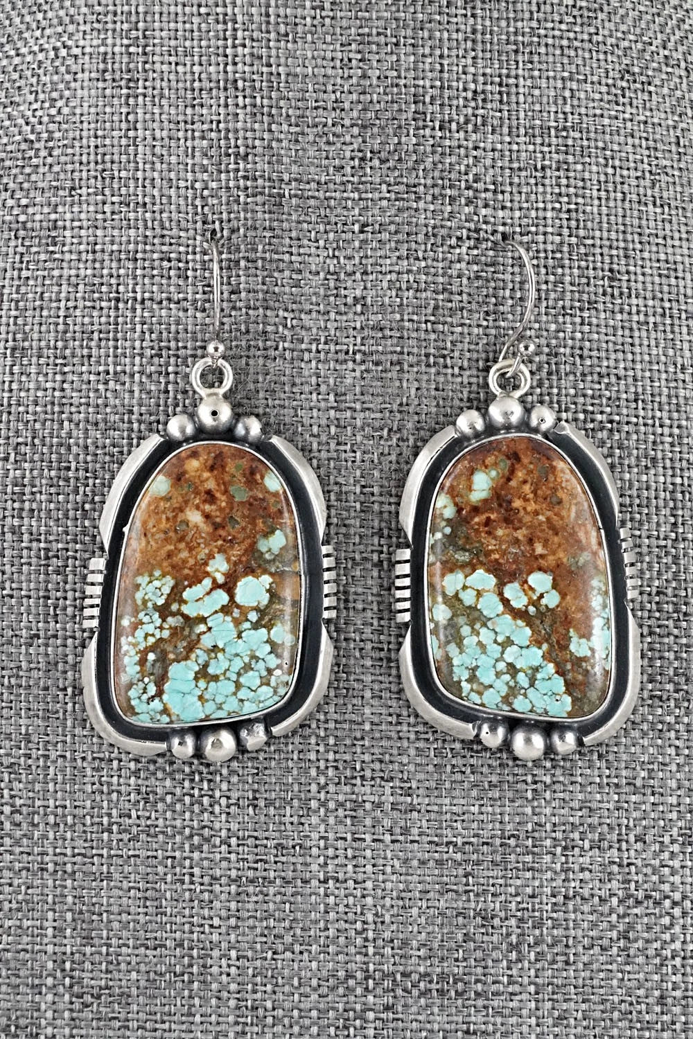 Turquoise & Sterling Silver Necklace and Earrings Set - Paul Livingston