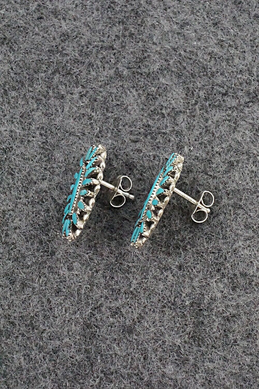 Turquoise & Sterling Silver Earrings - Lorena Peina