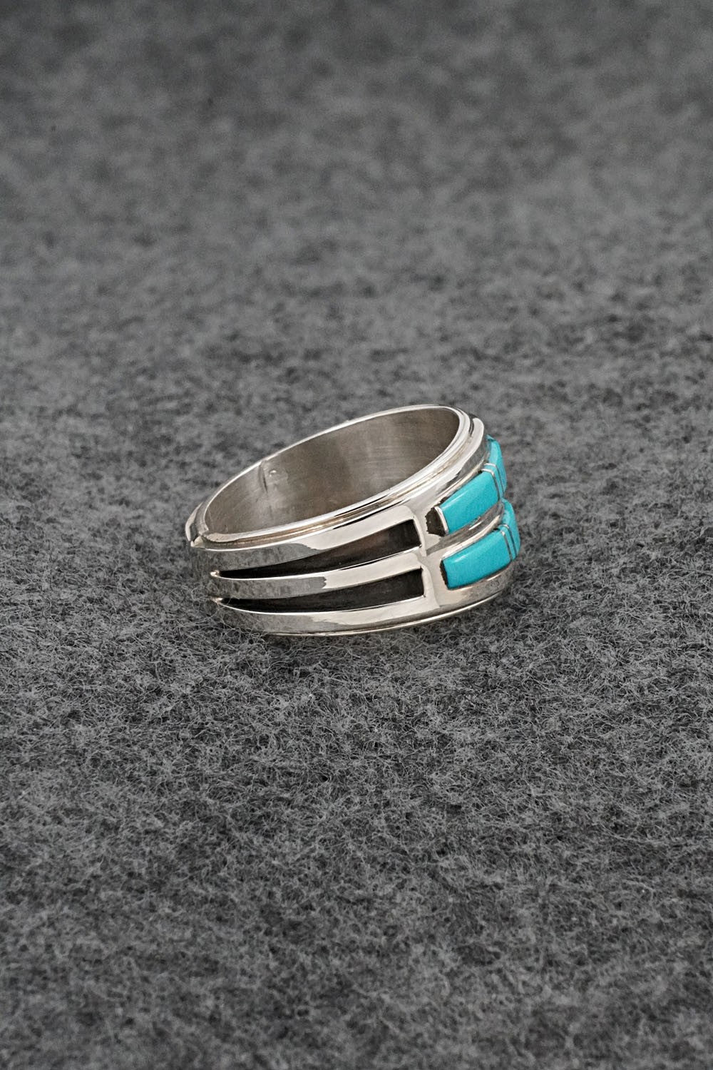 Turquoise & Sterling Silver Ring - Wilbert Muskett Jr. - Size 8