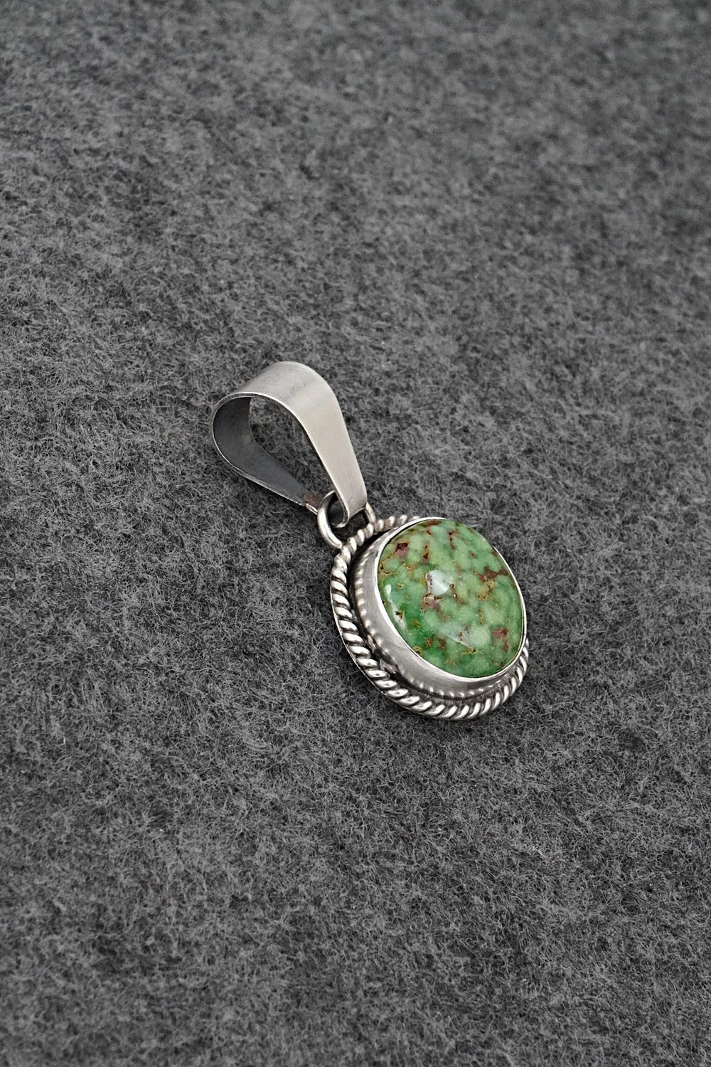 Turquoise & Sterling Silver Pendant - Eugene Gruber