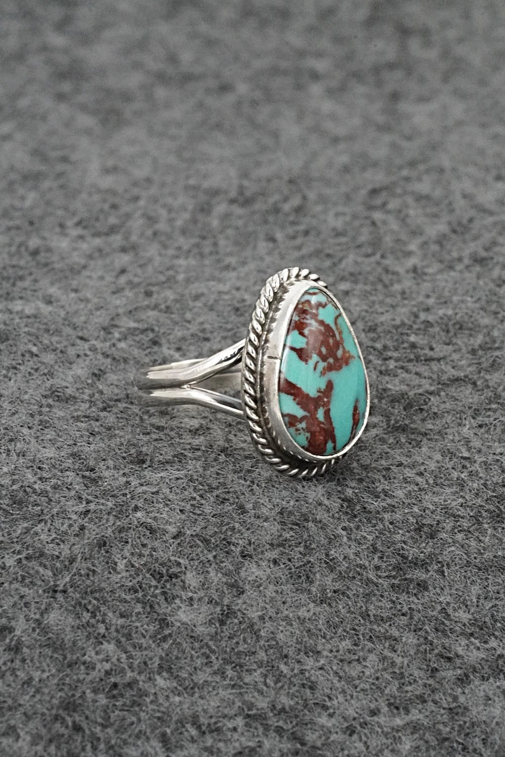 Turquoise & Sterling Silver Ring - Eugene Gruber - Size 5