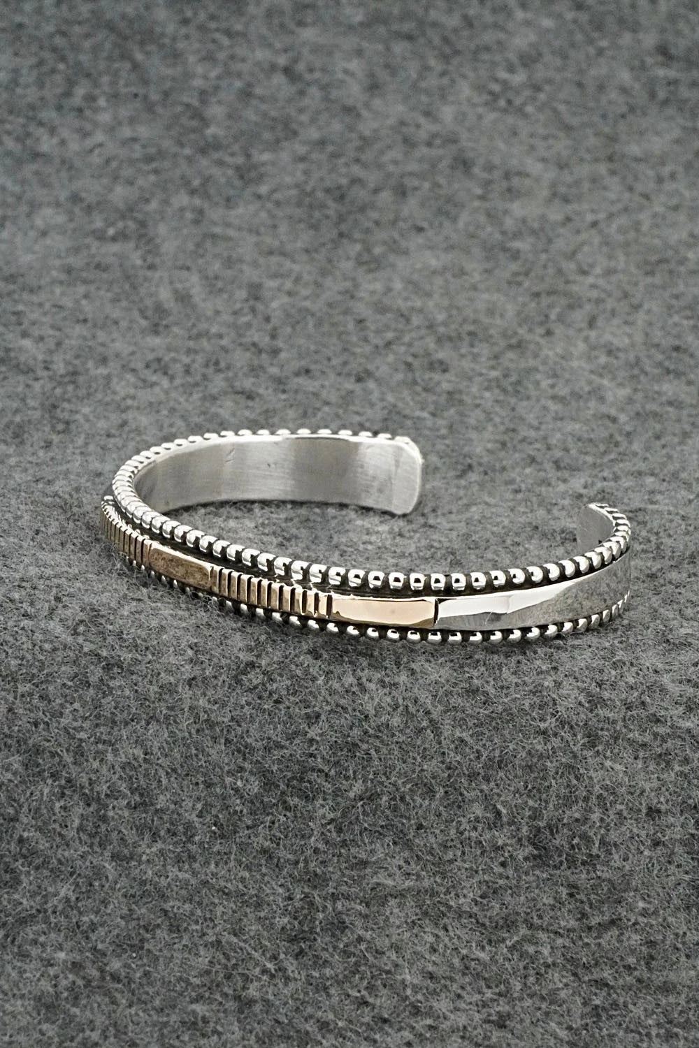 Sterling Silver and 14k Gold Bracelet - Jonathan Nez