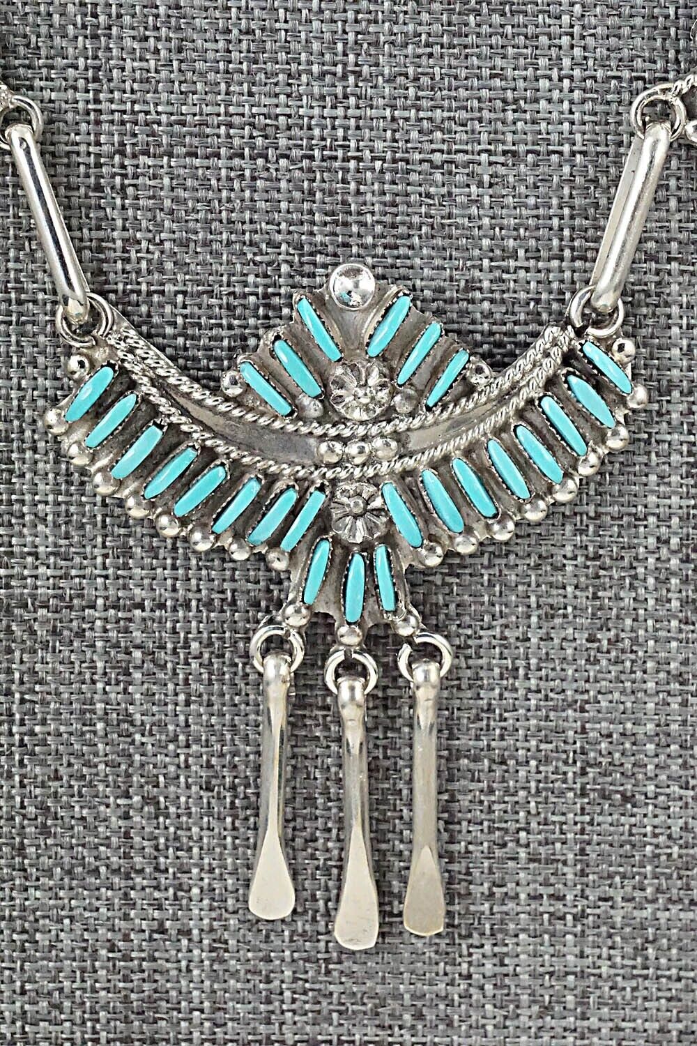 Turquoise & Sterling Silver Necklace Set - Eva Wyaco