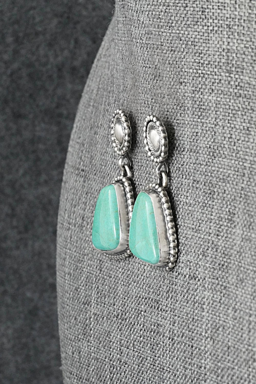 Turquoise & Sterling Silver Earrings - Darrin Livingston