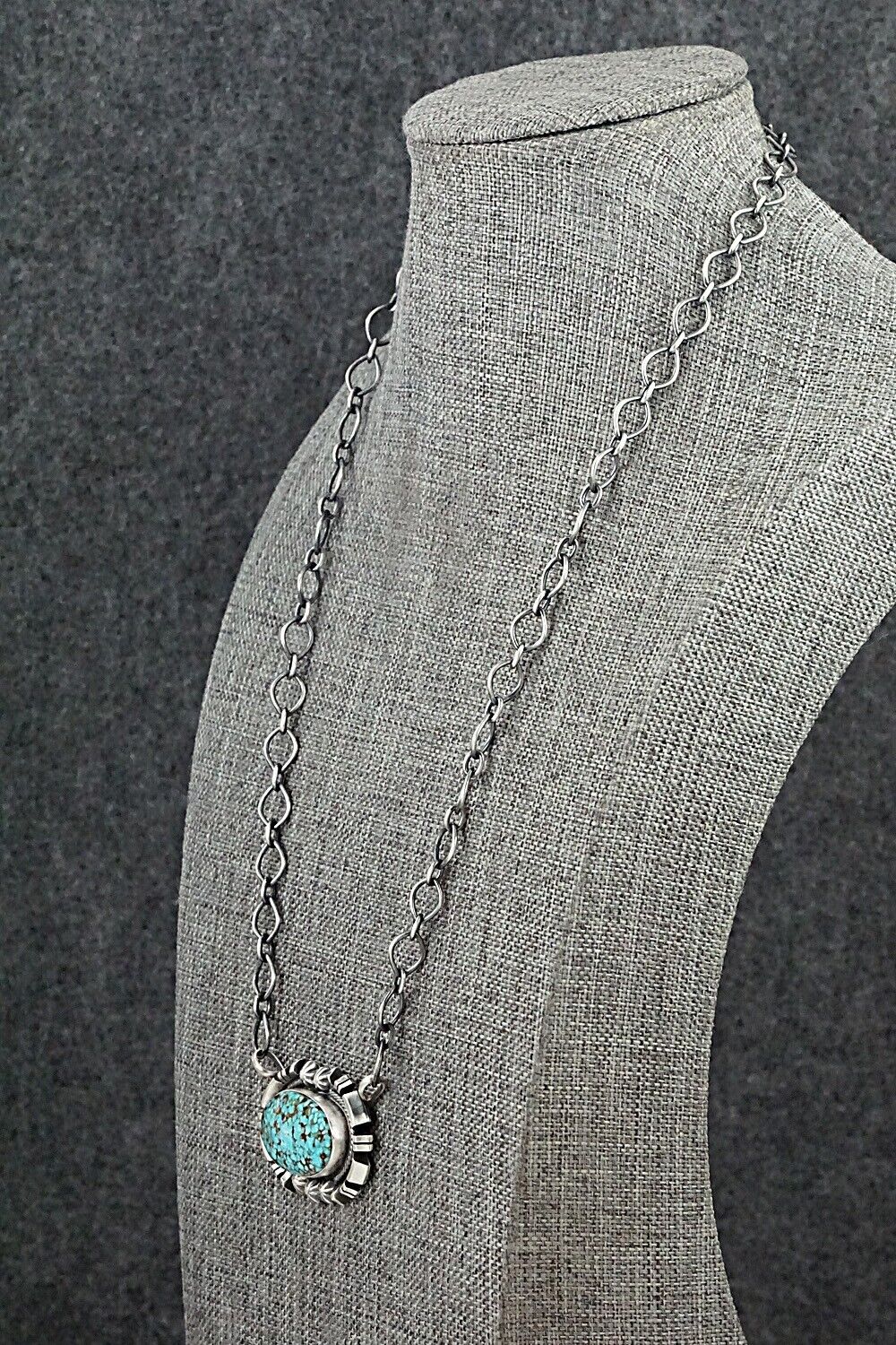 Turquoise & Sterling Silver Necklace - Randy Billy