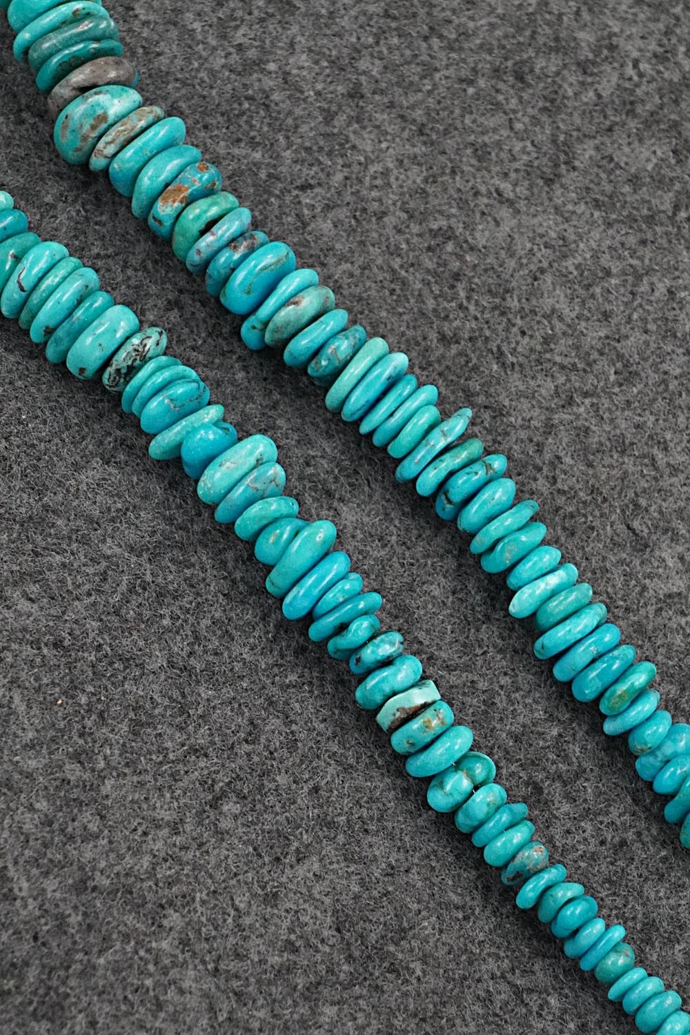 Turquoise & Sterling Silver Necklace 22" - Doreen Jake