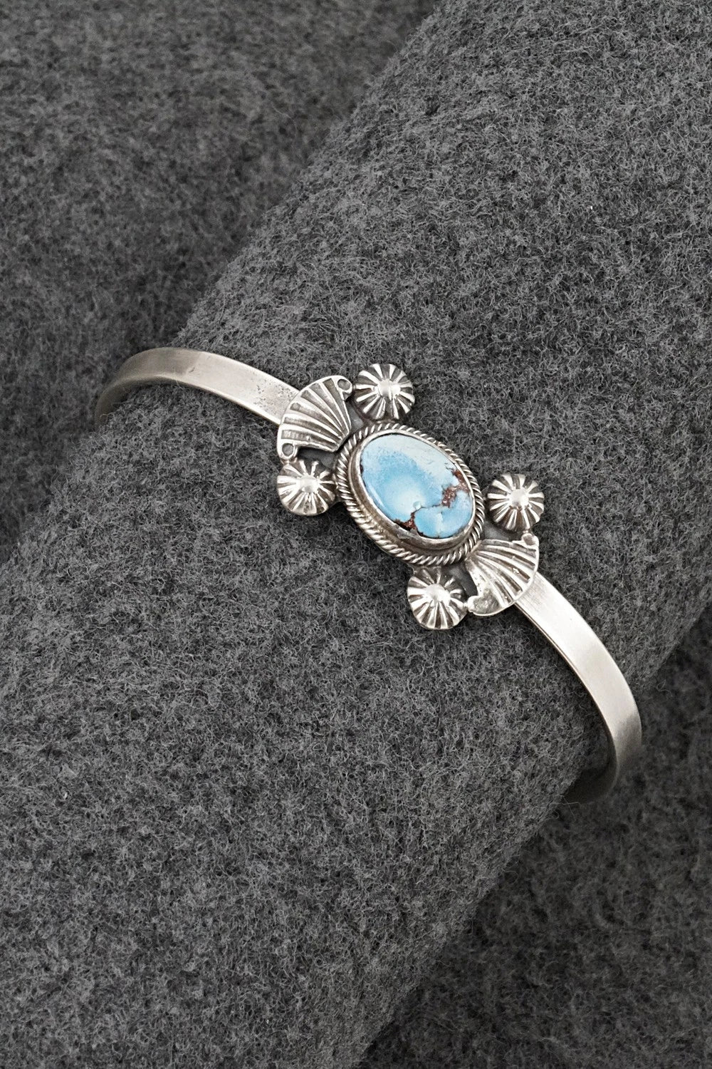 Turquoise & Sterling Silver Bracelet - Genevieve Francisco