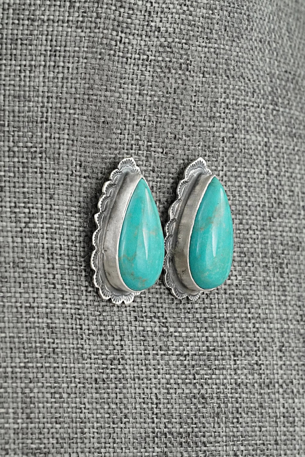 Turquoise & Sterling Silver Earrings - Carlos Francisco