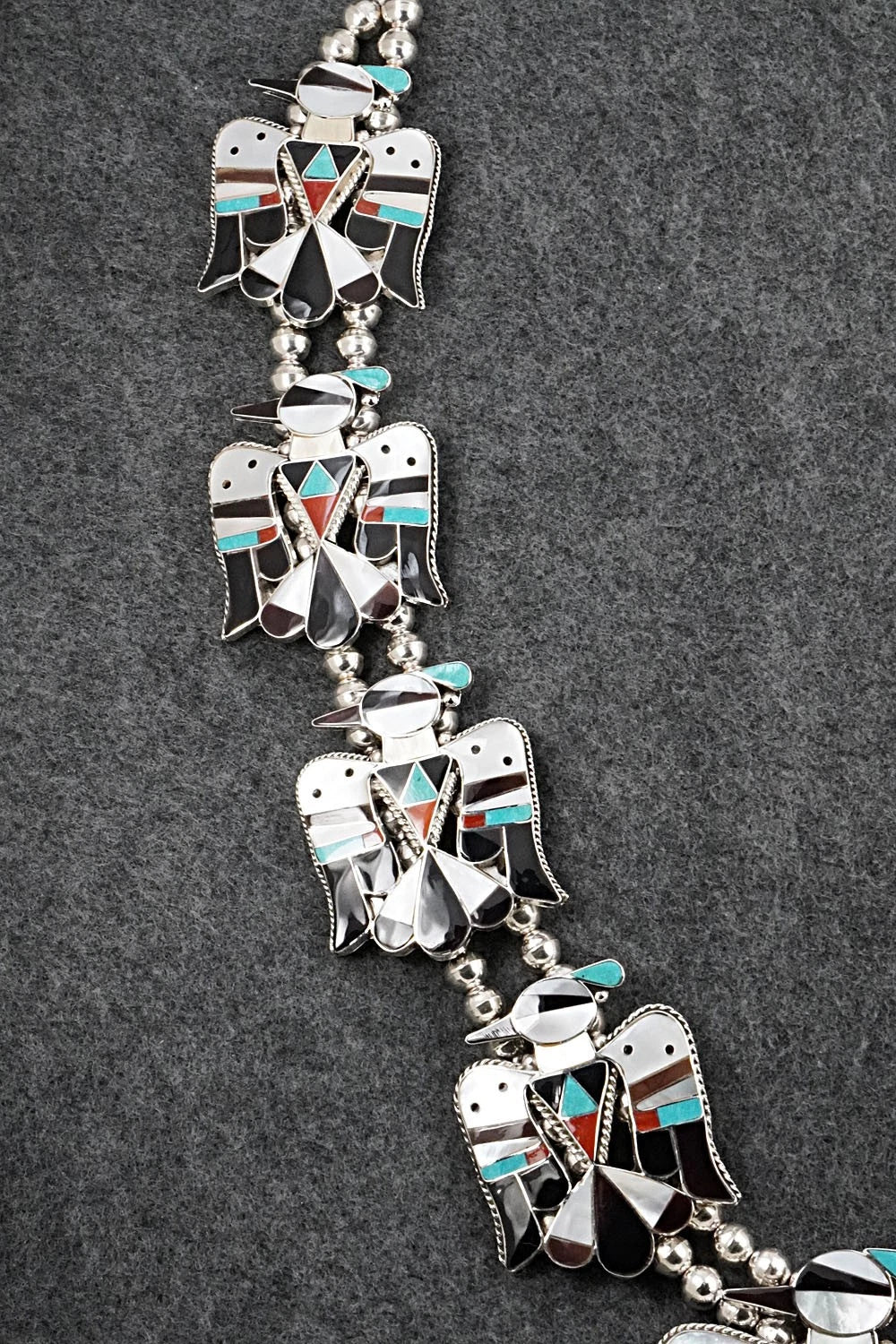 Multi-Stone & Sterling Silver Inlay Necklace Set - Corraine Shack