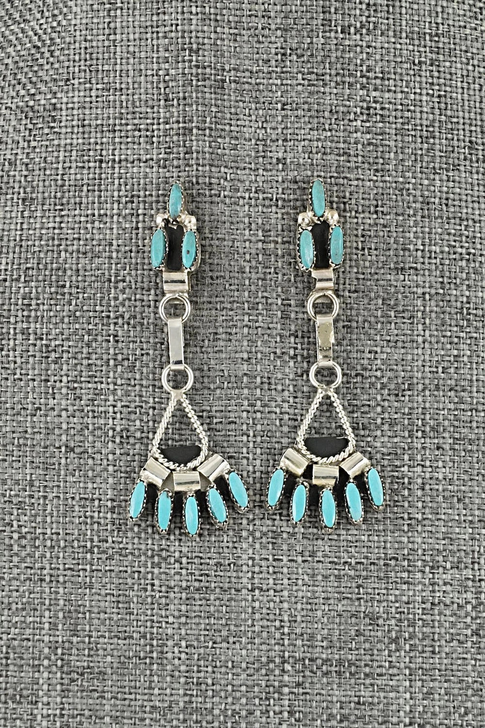Turquoise & Sterling Silver Necklace Set - Evonne Hustito