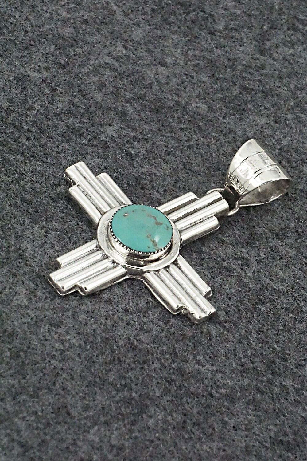 Turquoise & Sterling Silver Pendant - Ryntanna Yazzie