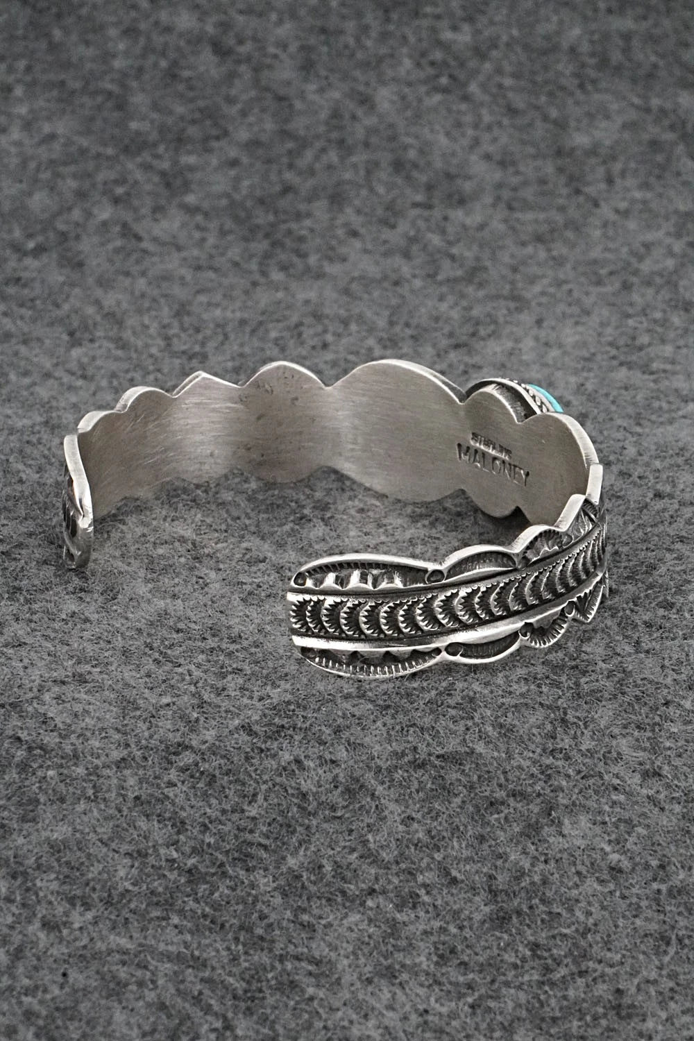 Turquoise & Sterling Silver Bracelet - Leonard Maloney