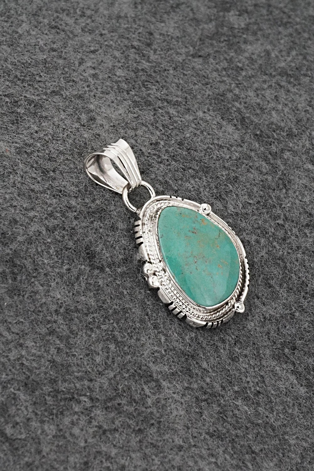 Turquoise & Sterling Silver Pendant - Marita Benally