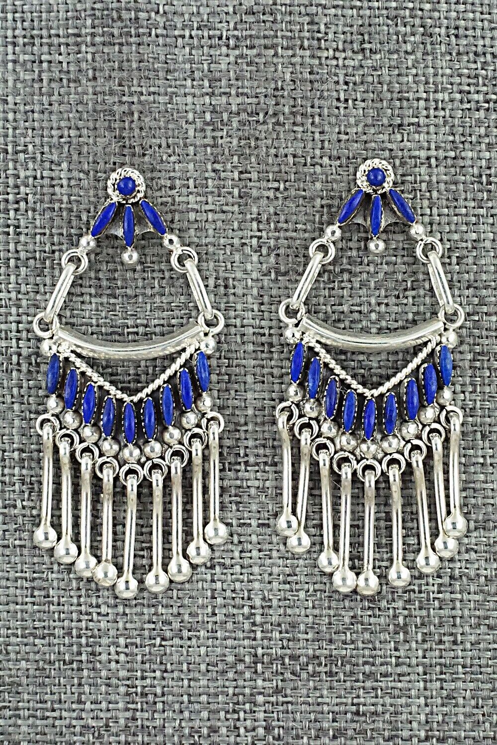 Lapis & Sterling Silver Earrings - Stewart Natewa