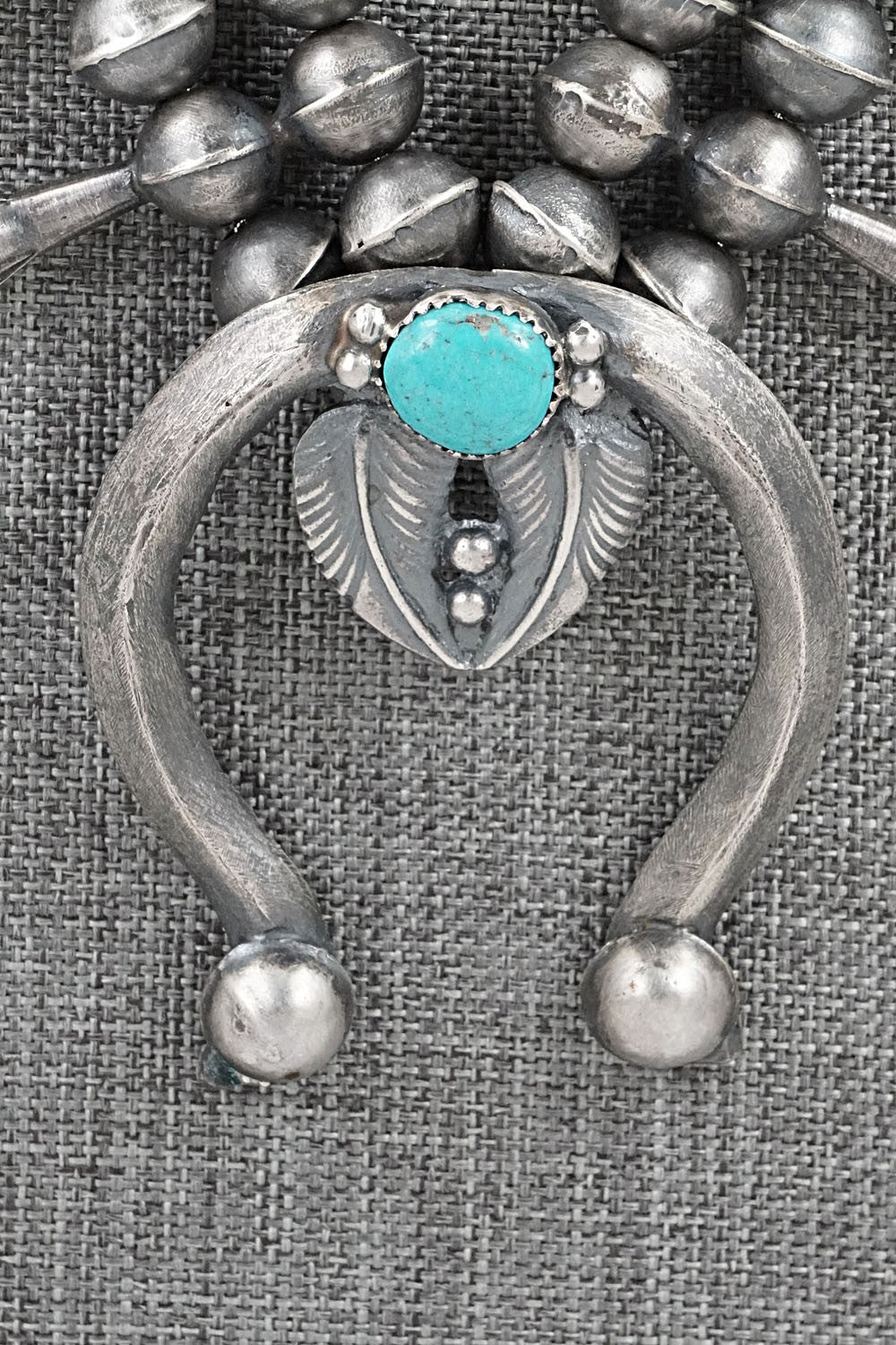 Turquoise & Sterling Silver Squash Blossom Set - Gilbert Martin