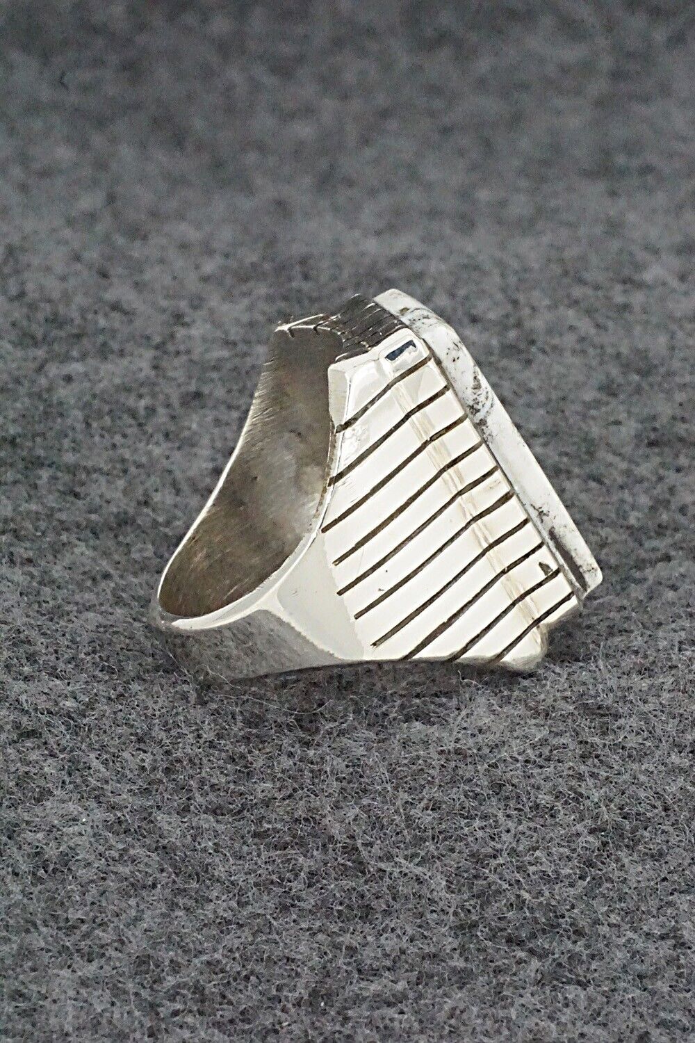 White Buffalo & Sterling Silver Ring - Trevor Jack - Size 9.5