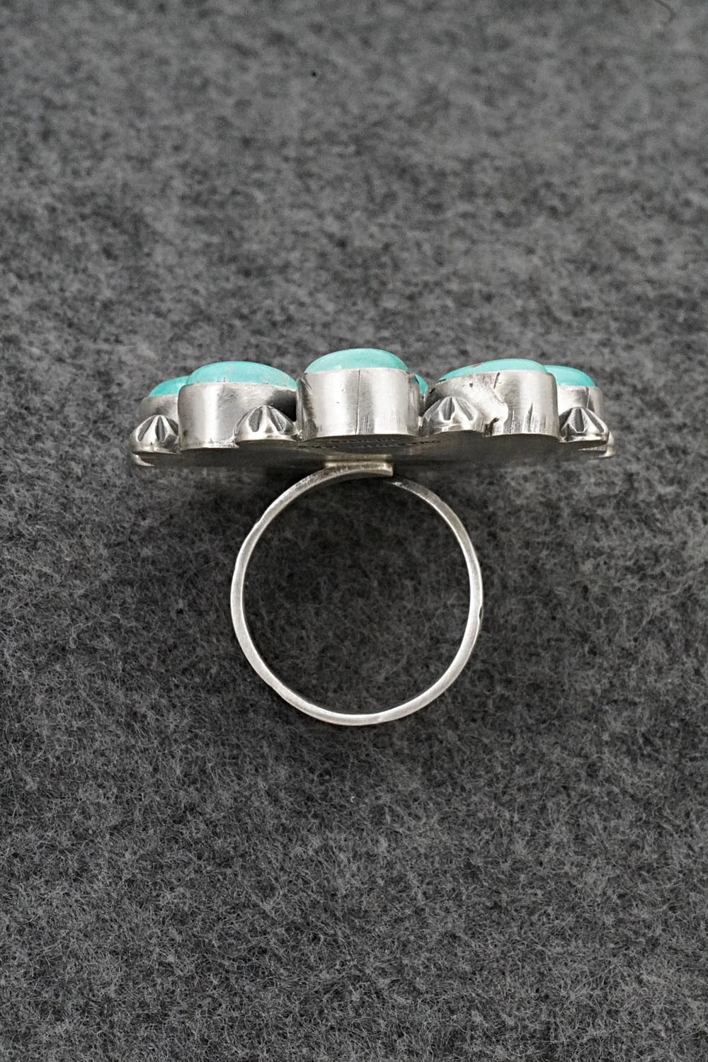 Turquoise & Sterling Silver Ring - Paul Livingston - Size Adjustable