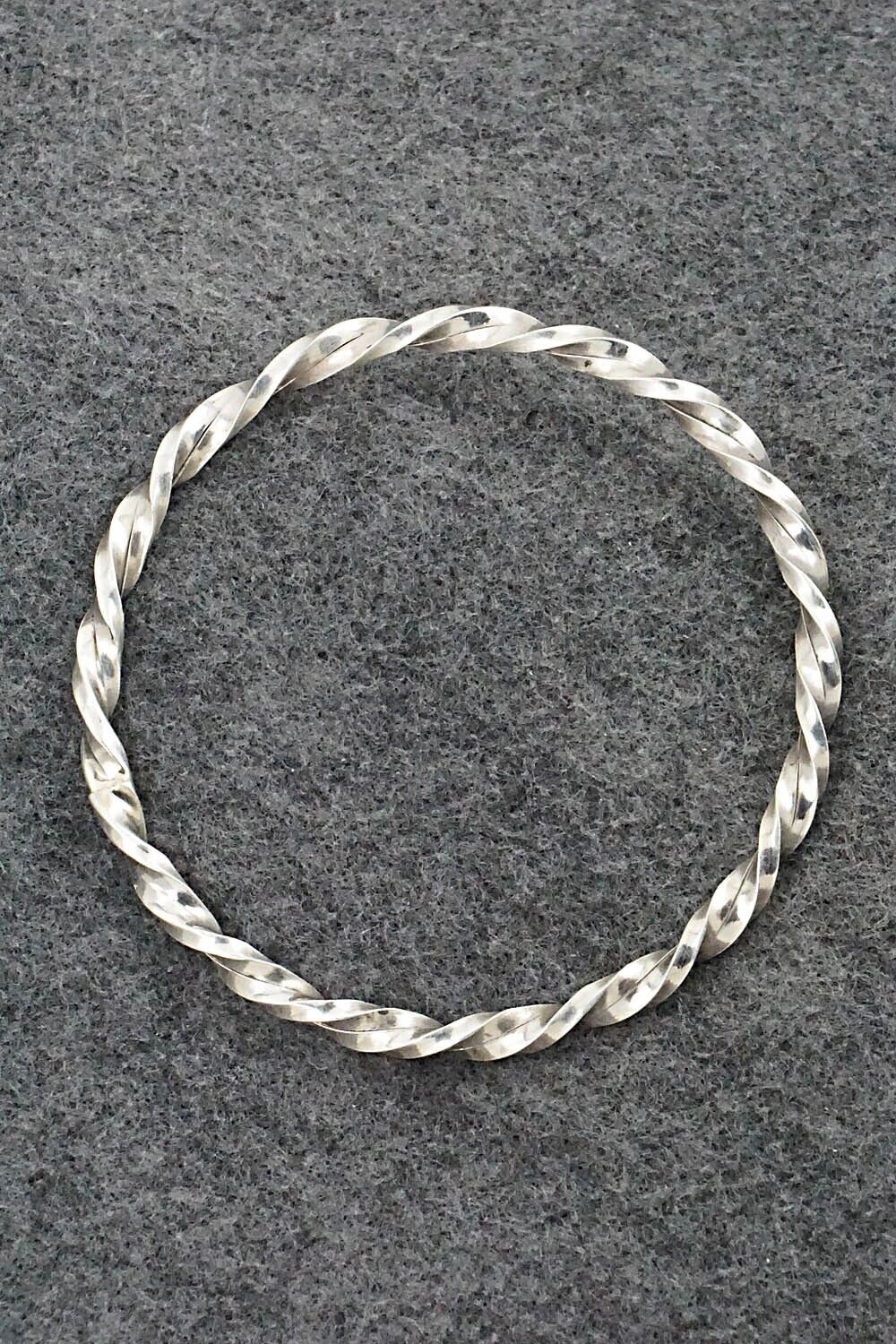 Sterling Silver Bangle Bracelet - Elaine Tahe