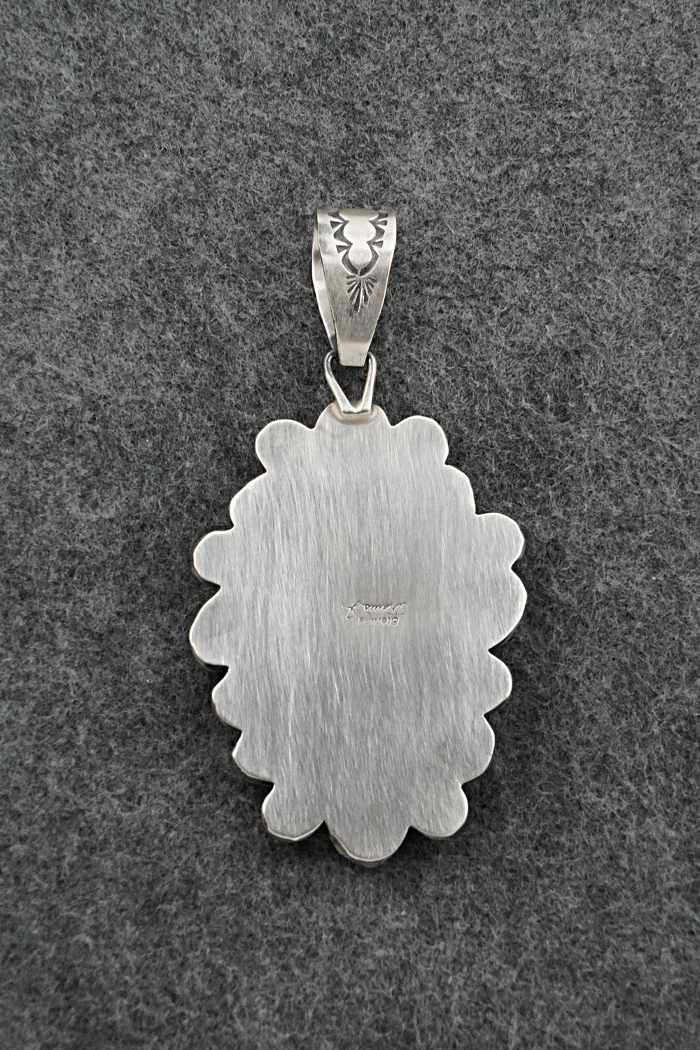 Turquoise & Sterling Silver Pendant - Travis Jim