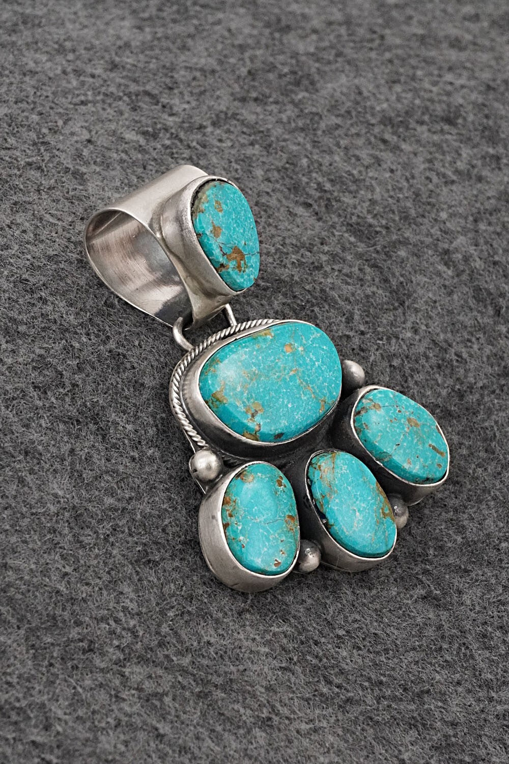 Turquoise & Sterling Silver Pendant - Kathleen Livingston