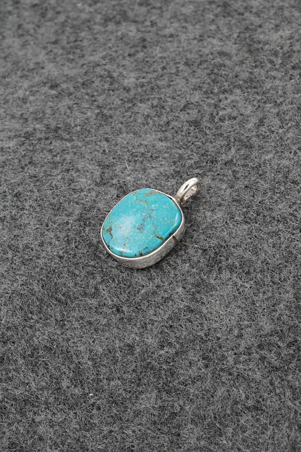 Turquoise & Sterling Silver Pendant - Ernest Hawthorne