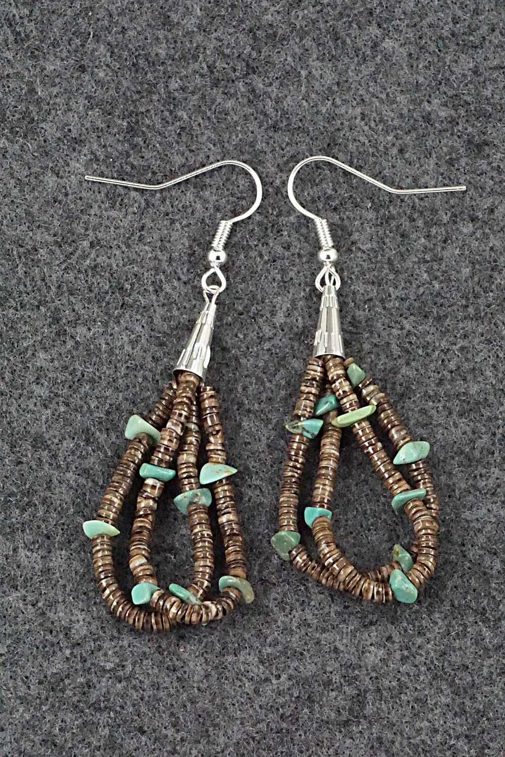 Turquoise, Shell & Sterling Silver Earrings - Ramona Bird