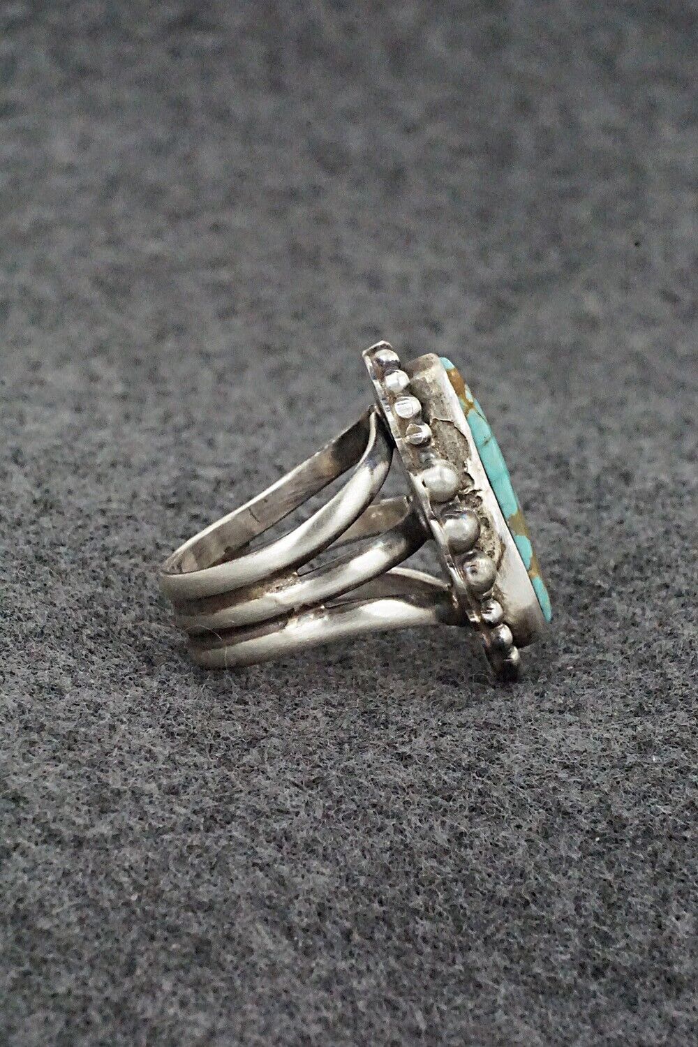 Turquoise & Sterling Silver Ring - Kathleen Livingston - Size 7