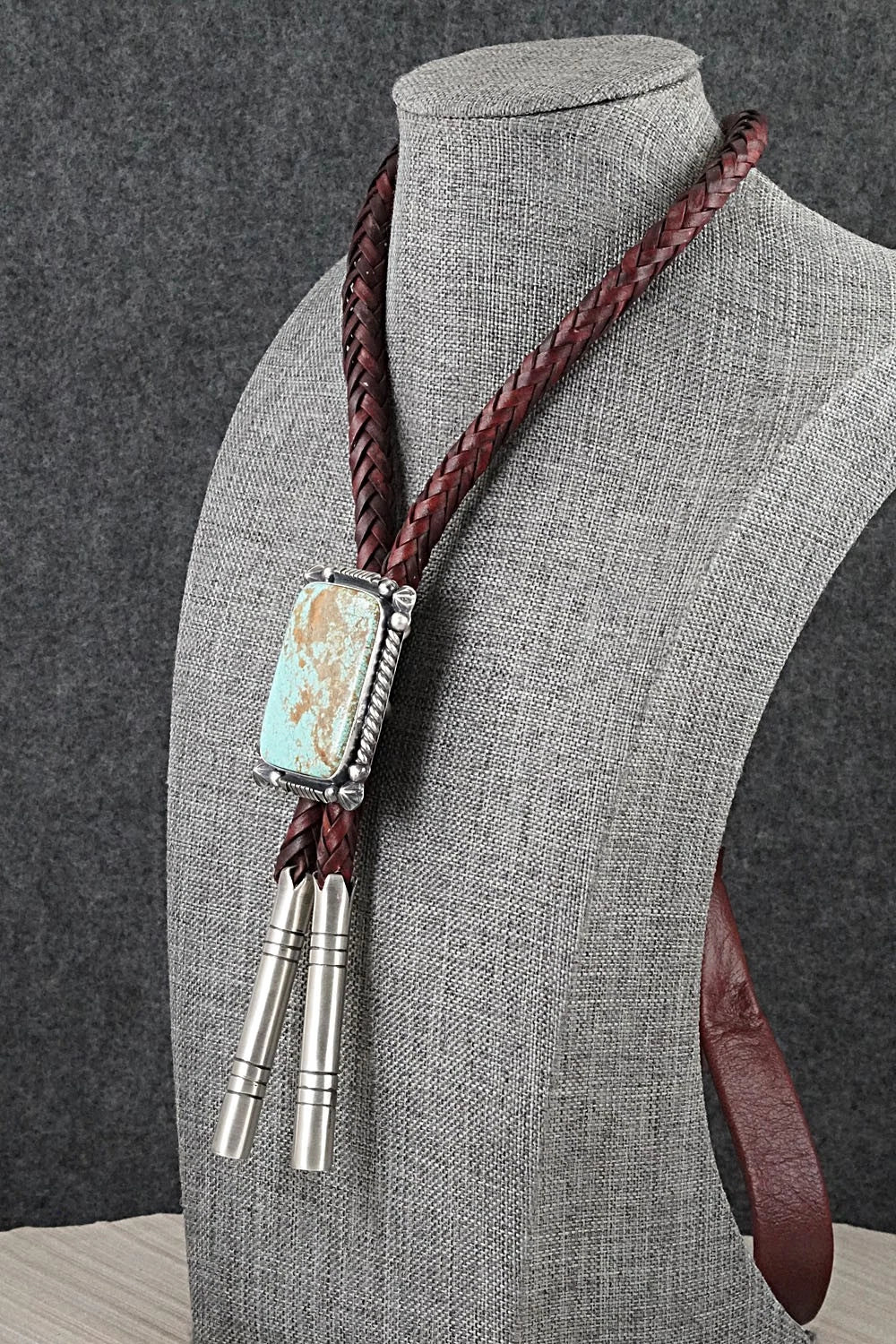 Turquoise & Sterling Silver Bolo Tie - Bob Becenti