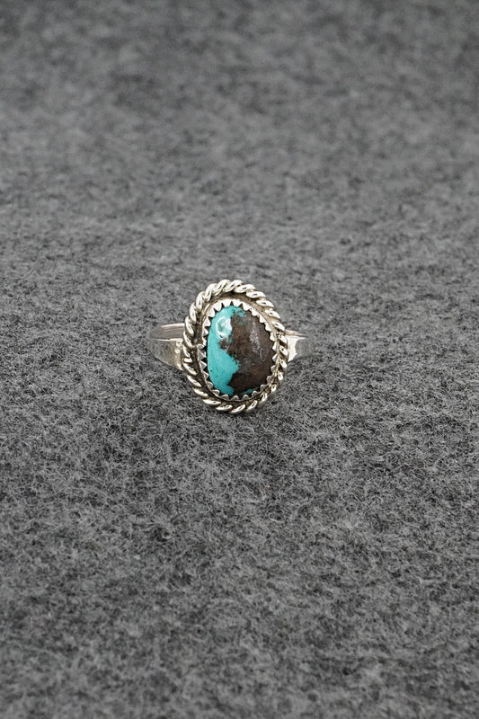 Turquoise & Sterling Silver Ring - Darius Arviso - Size 7.5