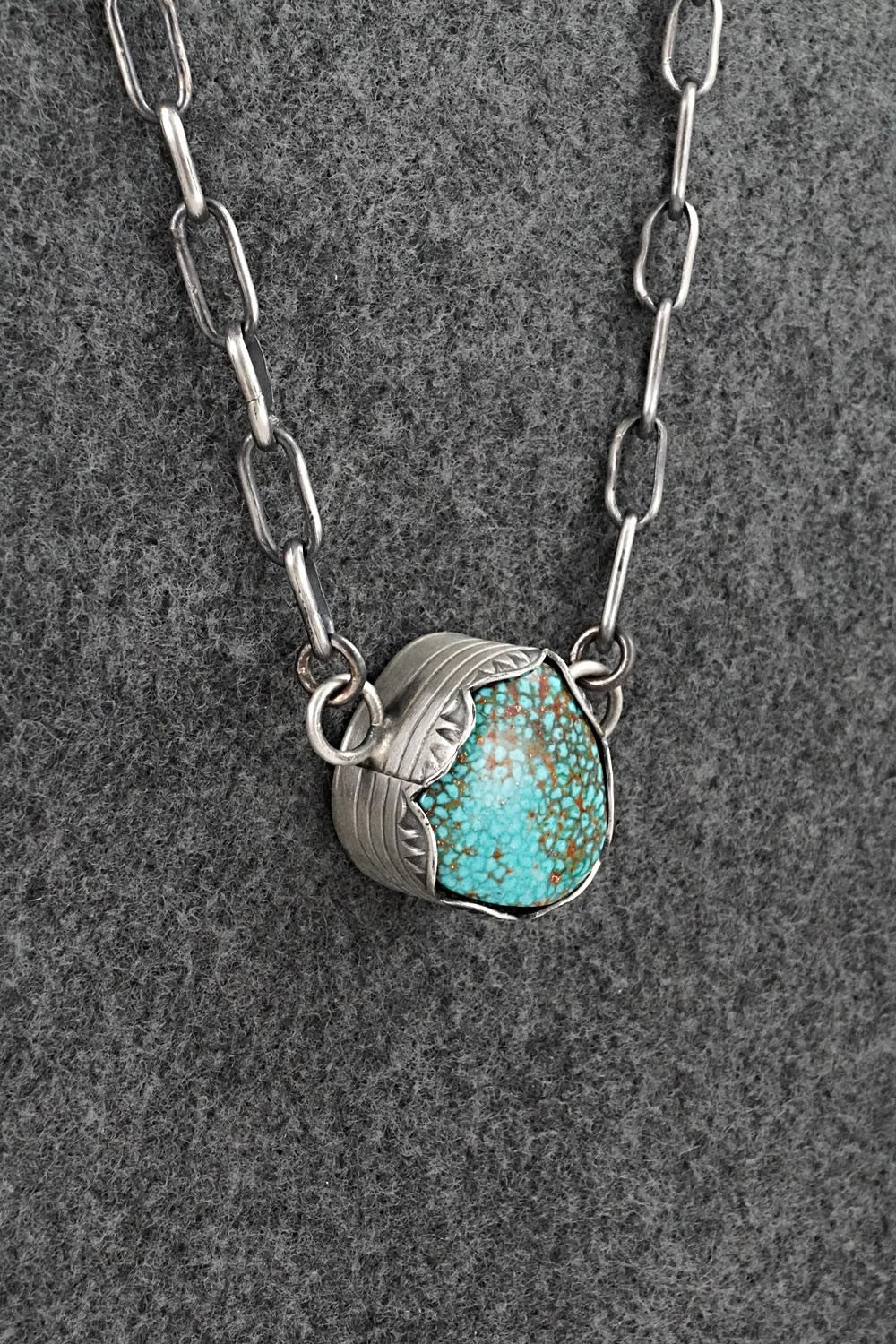Turquoise & Sterling Silver Necklace - Paul Livingston