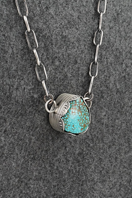 Turquoise & Sterling Silver Necklace - Paul Livingston